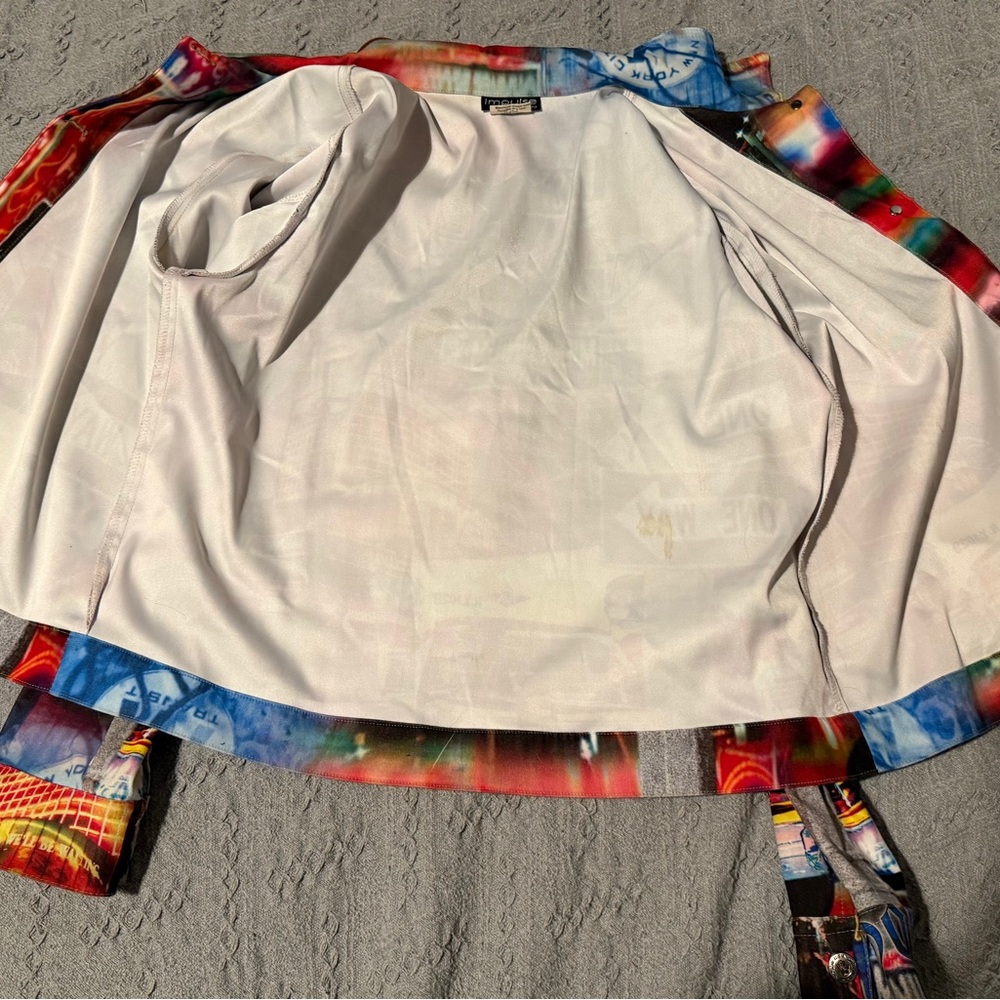 Vibrant Cityscape Bomber Jacket - image 7